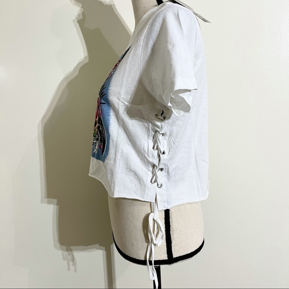 Betty Boop Biker Babe Lace-Up Crop Top size Small - Picture 4 of 12